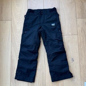 Kids Picture Black Snow Pants